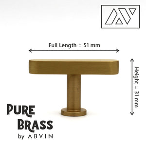ABVIN Premium Solid Brass Cabinet Bar Pull Handles Matt Gold Furniture Hardware Drawers Kitchens Cupboard Door