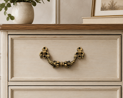 ABVIN Antique Two Fish Drop Pulls Vintage Antique Old Drawer Unique Cabinet Beautiful Drawer Knobs Decorative Dresser Drawer Pulls - Antique - 1 Pcs