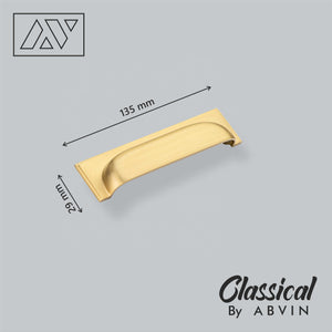 Matt Gold Classical Cup Pulls Cabinet Handles for Hardware Cabinets, Cupboards and Drawers - 1 pcs