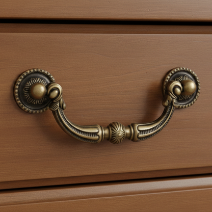 Antique Brass Drop Handle - Unique Cabinet Pulls, Beautiful Drawer Knobs, Decorative Knobs, Dresser Knobs, Drawer Pulls, Knobs and Pulls - Antique Finish - 1 Pcs