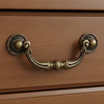 Antique Brass Drop Handle - Unique Cabinet Pulls, Beautiful Drawer Knobs, Decorative Knobs, Dresser Knobs, Drawer Pulls, Knobs and Pulls - Antique Finish - 1 Pcs