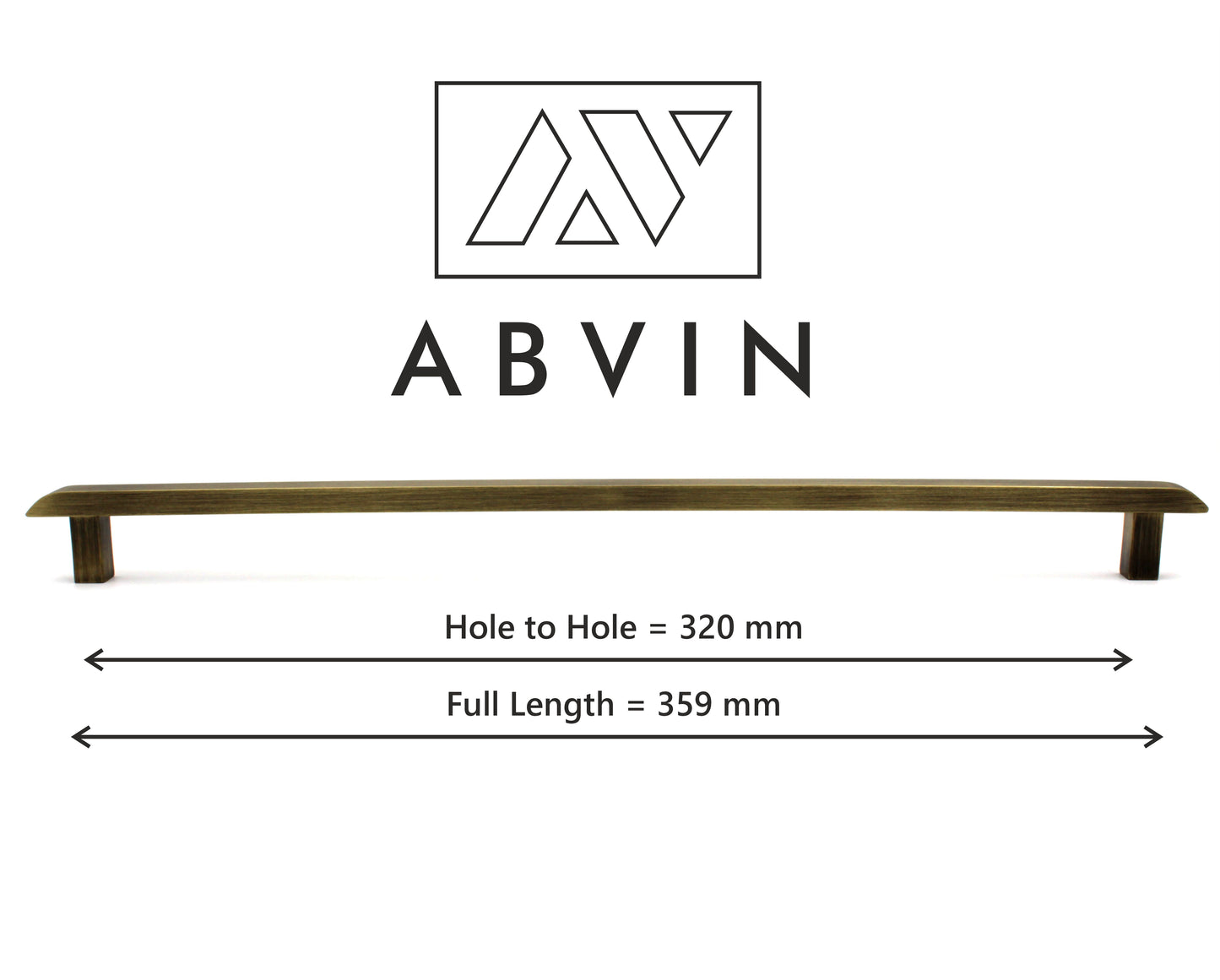 ABVIN Luxury Vintage Solid Cabinet Bar Pull Handles Matt Gold Furniture Hardware Drawers Kitchens Cupboard Door