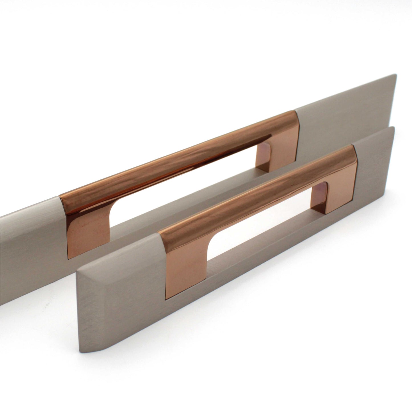 Modern Brush Silver Copper Handles Pulls Cabinet Drawer Dresser Furniture Knob Handle Appliance Pulls - 1 piece