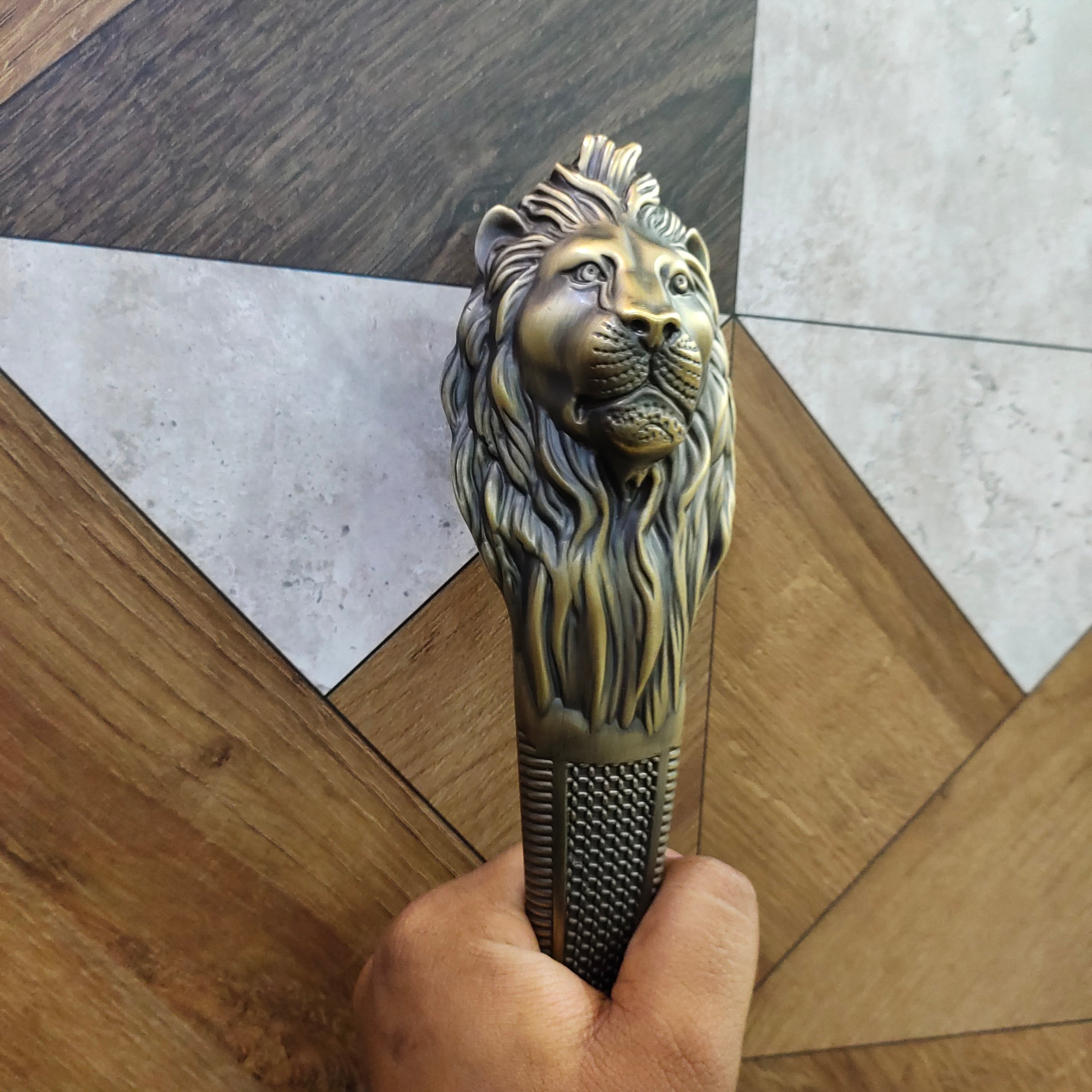 Lion Antique Door Handle, Door Pull Entry Door Handle Lion Head