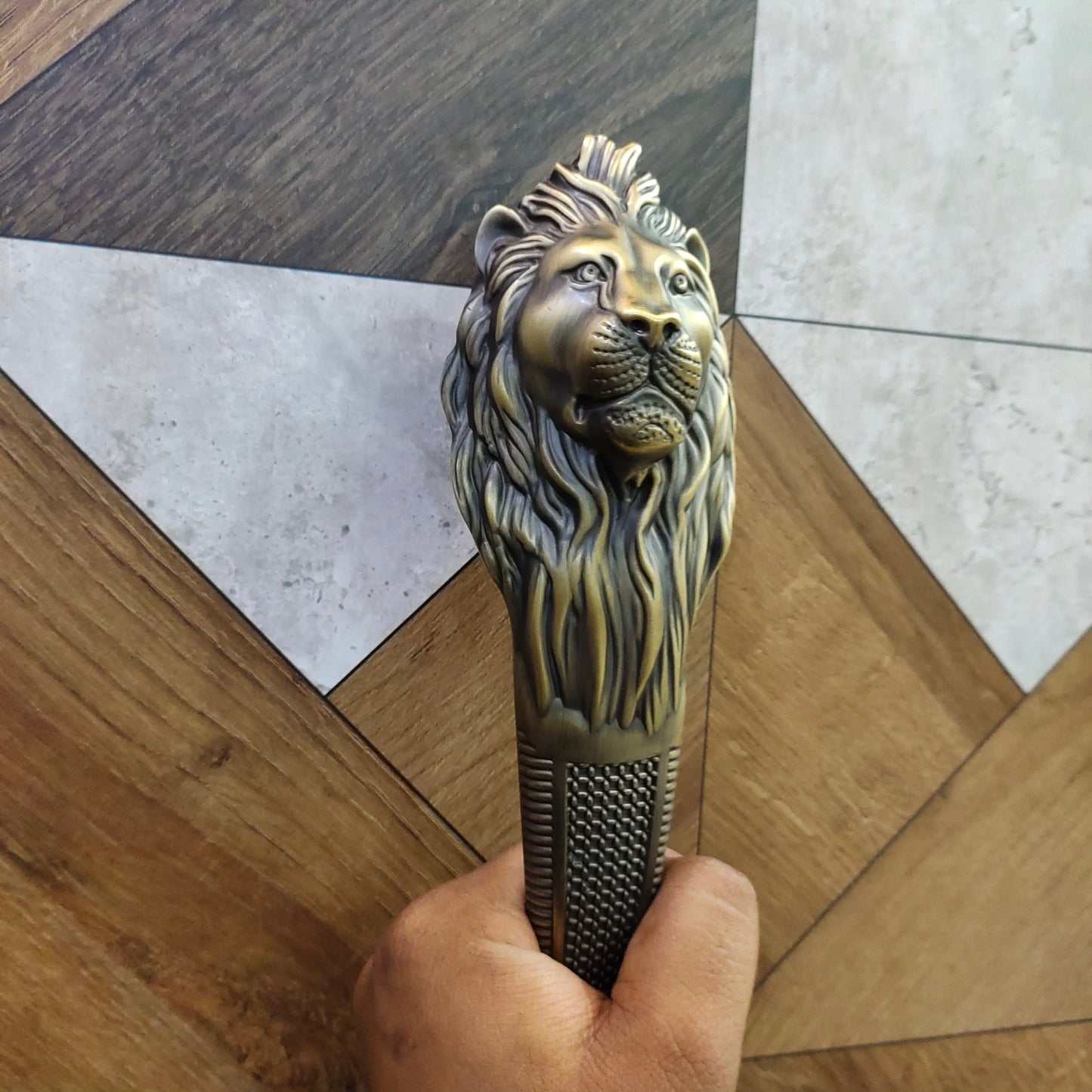 ABVIN Lion Antique Door Handle, Door Pull Entry Door Handle Lion Head Design - 1 Pcs…