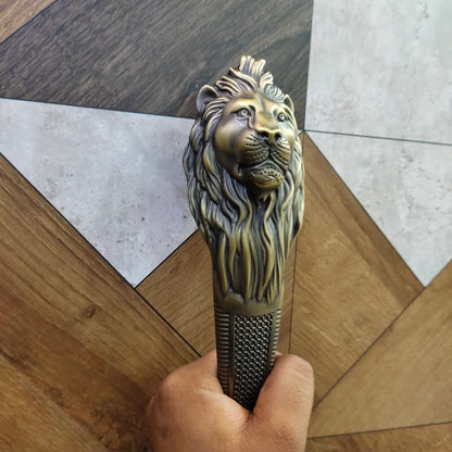 ABVIN Lion Antique Door Handle, Door Pull Entry Door Handle Lion Head Design - 1 Pcs…