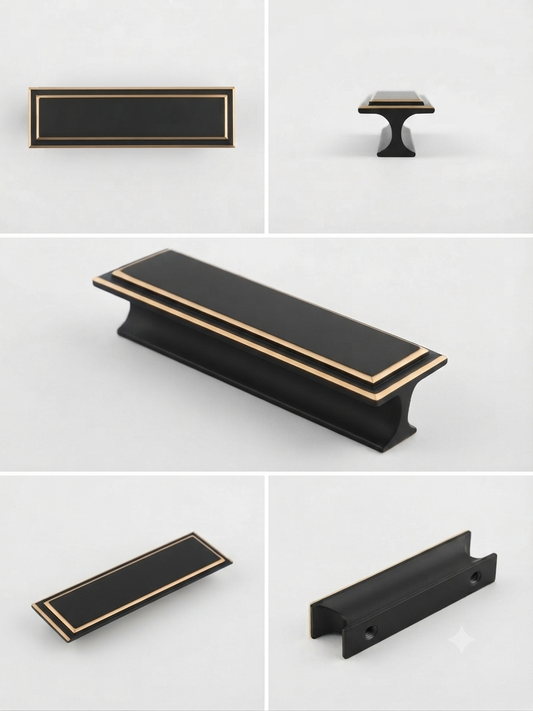 Black Gold Finish Cabinet Pull Handle – Antique Finish | Modern Bar Handle for Kitchen, Drawer & Wardrobe (1 Pc)