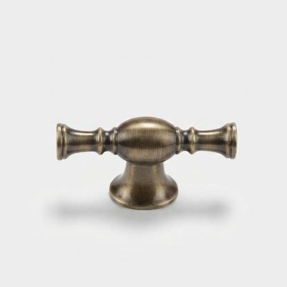 Antique Brass Finish Cabinet Handle Knob – Vintage Double-End Furniture Pull for Cabinets, Drawers & Wardrobes