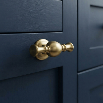 PVD Matt Gold Finish Cabinet Handle Knob – Vintage Double-End Furniture Pull for Cabinets, Drawers & Wardrobes (Copy)