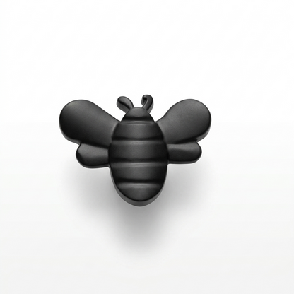 Matt Black Bee Cabinet Knob – Decorative Insect-Shaped Drawer Pull