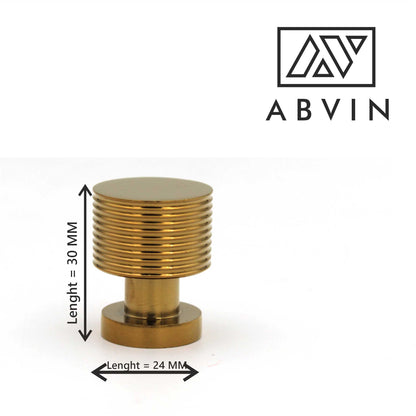 PVD Gold Tiny Lining Knobs Unique Cabinet Beautiful Decorative Dresser Drawer Knobs and Pulls - 1 pcs