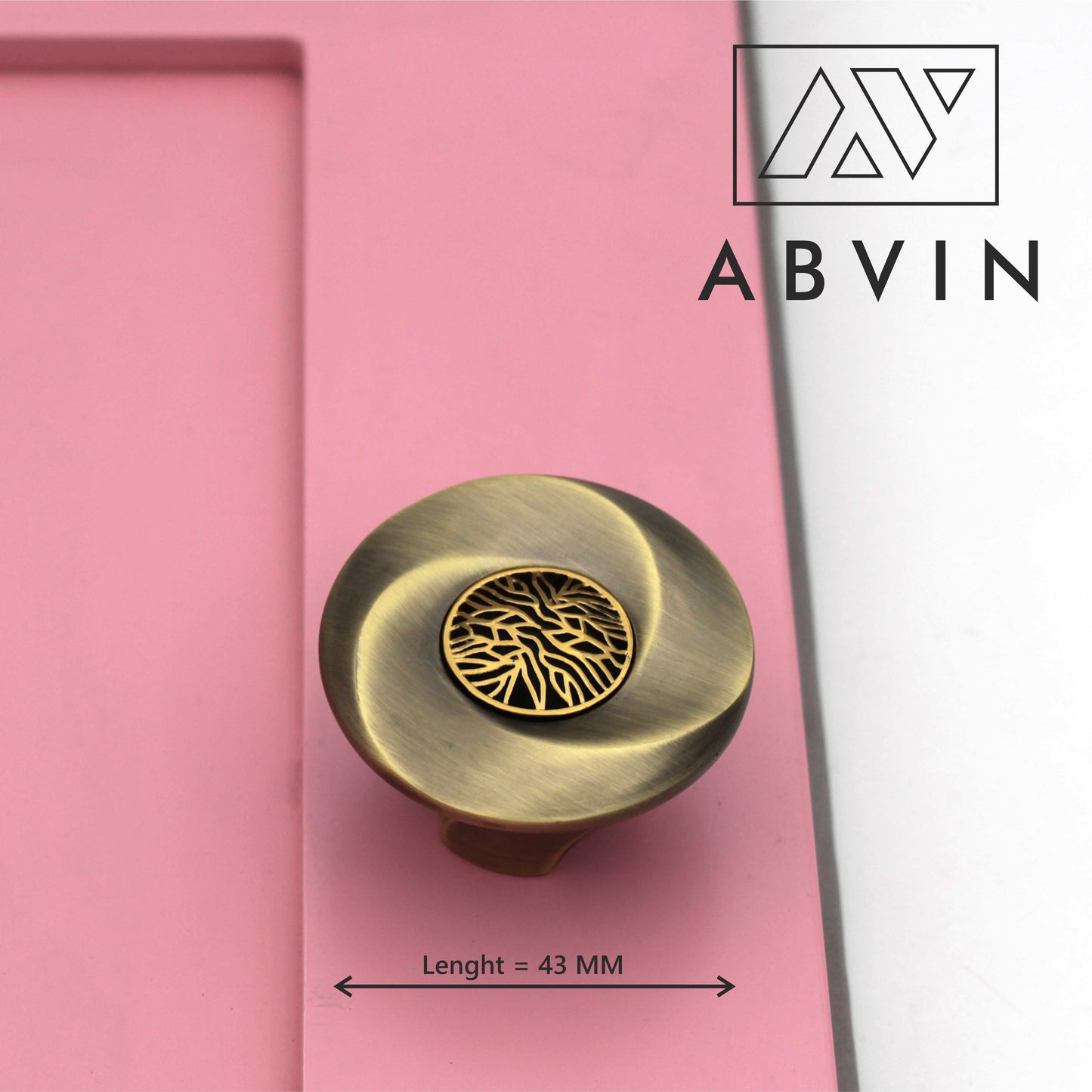ABVIN Premium Round Antique Gold Knobs Handles, Furniture Pulls Cabinets Cupboards Drawers knob (1 pcs)