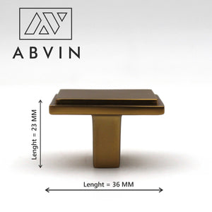 ABVIN Premium PVD Matt Gold Knobs Handles, Furniture Pulls Cabinets Cupboards Drawers knob (1 pcs)