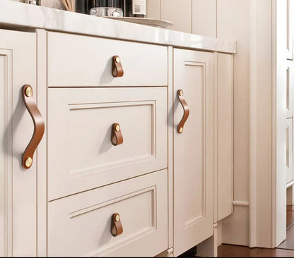 ABVIN Brown Leather Knobs and Handles …