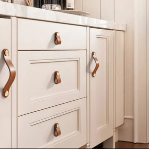 ABVIN Brown Leather Knobs and Handles …