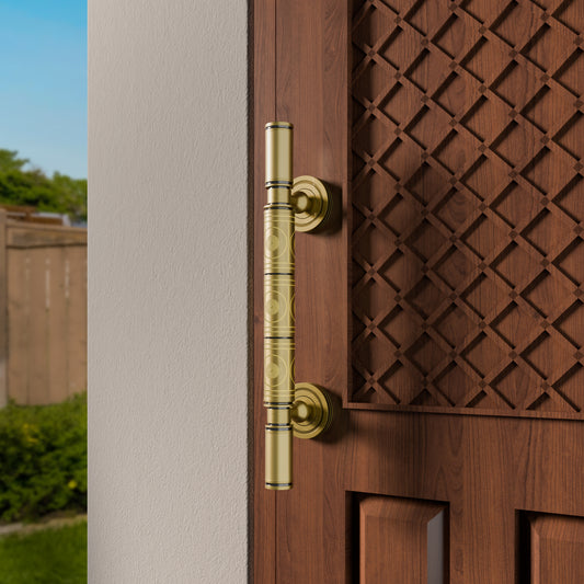 AVDH-08 Pure Brass Vintage Antique Door Handle for Main Door Handles, Pulls for Front Door - 1 pcs