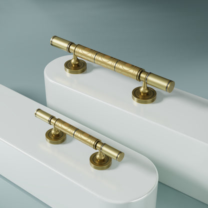 AVDH-08 Pure Brass Vintage Antique Door Handle for Main Door Handles, Pulls for Front Door - 1 pcs