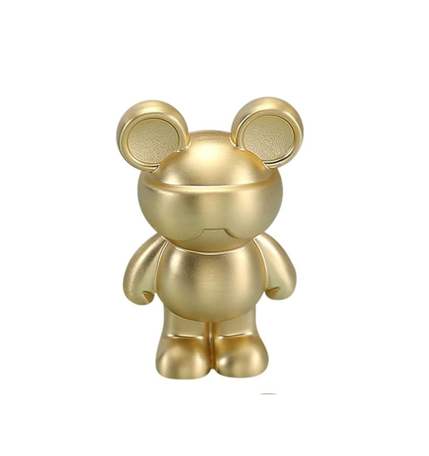 Brushed Gold Brass Mickey Stereoscopic Bear Cabinet Handles for Wardrobe and Children's Room Pull Knobs Wardrobe Dresser Drawer Furniture Hardware (1 pcs)