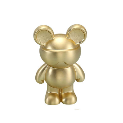 Brushed Gold Brass Mickey Stereoscopic Bear Cabinet Handles for Wardrobe and Children's Room Pull Knobs Wardrobe Dresser Drawer Furniture Hardware (1 pcs)