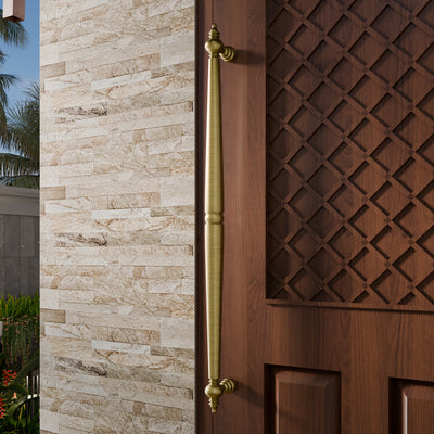 AVDH-04 Pure Brass Vintage Antique Door Handle for Main Door Handles, Pulls for Front Door - 1 pcs