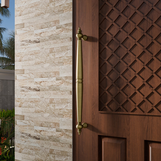 AVDH-04 Pure Brass Vintage Antique Door Handle for Main Door Handles, Pulls for Front Door - 1 pcs