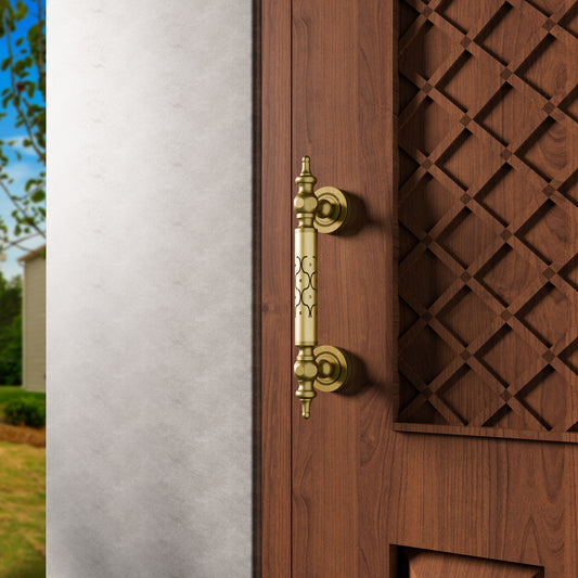 AVDH-10 Pure Brass Vintage Antique Door Handle for Main Door Handles, Pulls for Front Door - 1 pcs