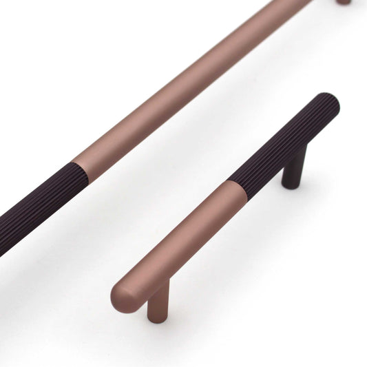 colored cabinet handles on a white background