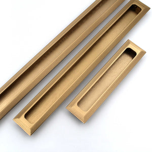 ABVIN Brush Gold Finish Concealed Sliding Door Handle and Drawer Handles, Door Handle and Concealed Door Pull Handle, Handles for Sliding wardrobes (1 Pcs) …