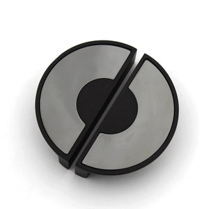 ABVIN 3" Semi Circle Matt Black Unique Cabinet Beautiful Drawer Knobs, Decorative Dresser Drawer Pulls - 1set…