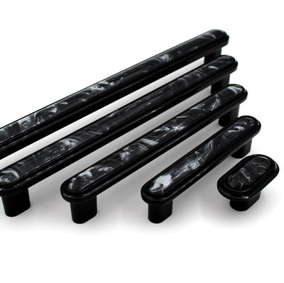 Modern Black Marble Handles Pulls Cabinet Drawer Dresser Furniture Knob Handle Appliance Pulls - 1 pcs