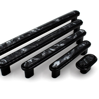 Modern Black Marble Handles Pulls Cabinet Drawer Dresser Furniture Knob Handle Appliance Pulls - 1 pcs