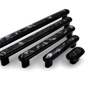 Modern Black Marble Handles Pulls Cabinet Drawer Dresser Furniture Knob Handle Appliance Pulls - 1 pcs