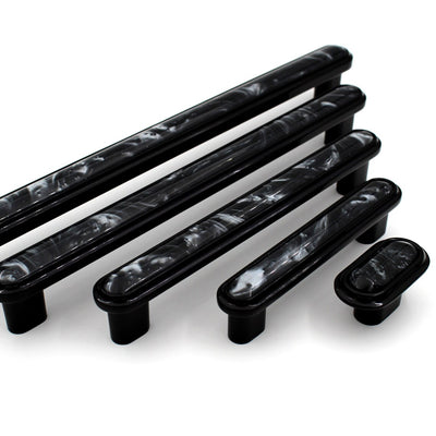 Modern Black Marble Handles Pulls Cabinet Drawer Dresser Furniture Knob Handle Appliance Pulls - 1 pcs