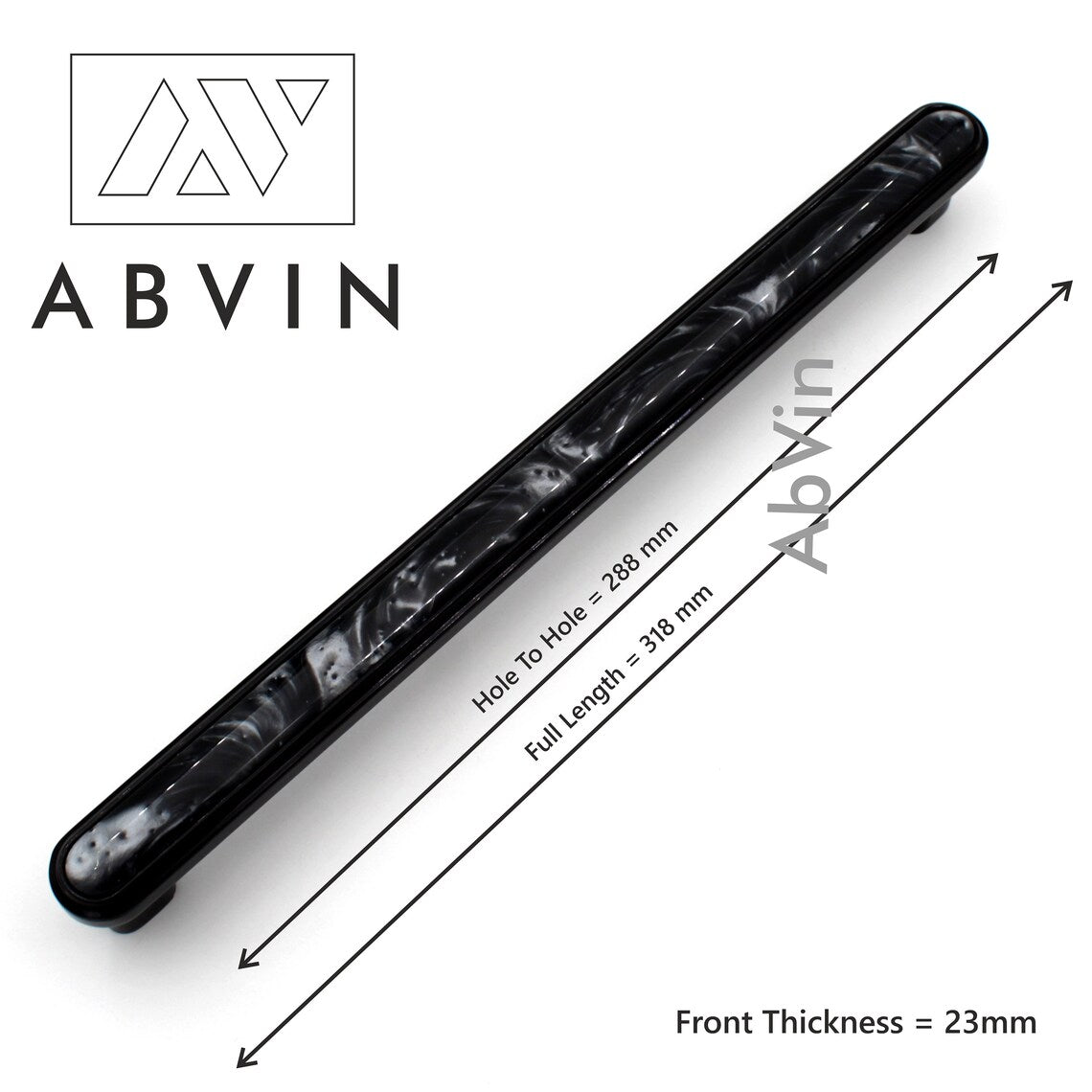 Modern Black Marble Handles Pulls Cabinet Drawer Dresser Furniture Knob Handle Appliance Pulls - 1 pcs