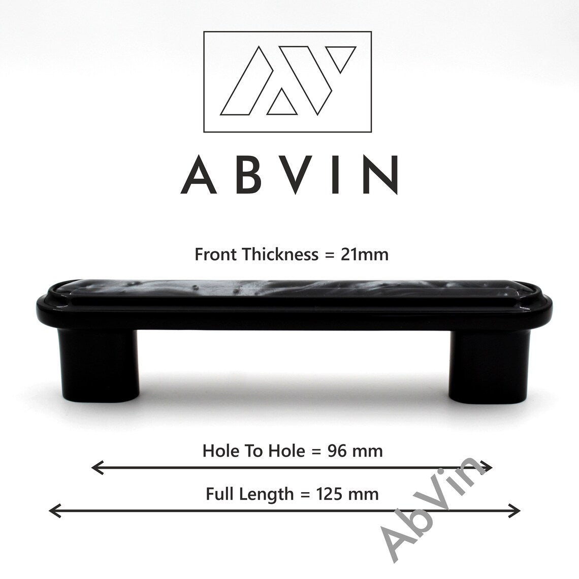 Modern Black Marble Handles Pulls Cabinet Drawer Dresser Furniture Knob Handle Appliance Pulls - 1 pcs