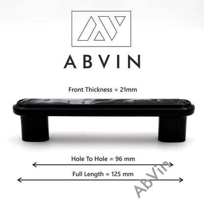 Modern Black Marble Handles Pulls Cabinet Drawer Dresser Furniture Knob Handle Appliance Pulls - 1 pcs