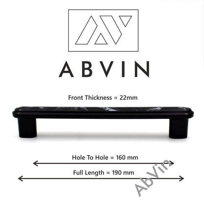 Modern Black Marble Handles Pulls Cabinet Drawer Dresser Furniture Knob Handle Appliance Pulls - 1 pcs