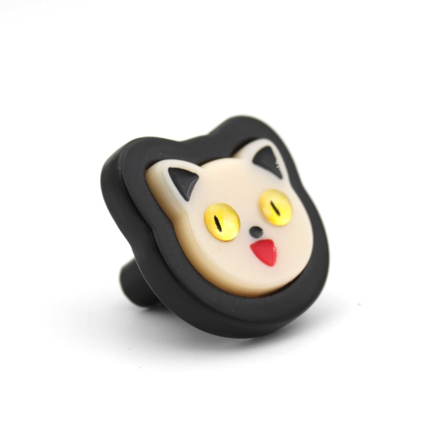 Cat-shaped phone accessory on a white background