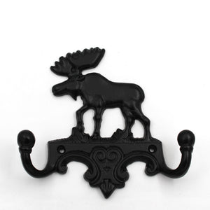 ABVIN Iron Deer Key Stand Bathroom Cloth Hooks Hanger Door Wall Robe Hooks Rail for Hanging Keys, Clothes, Towel