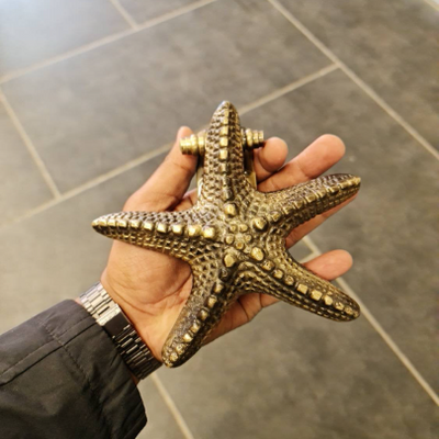 Star Fish Brass Front Door Knocker - 1 piece