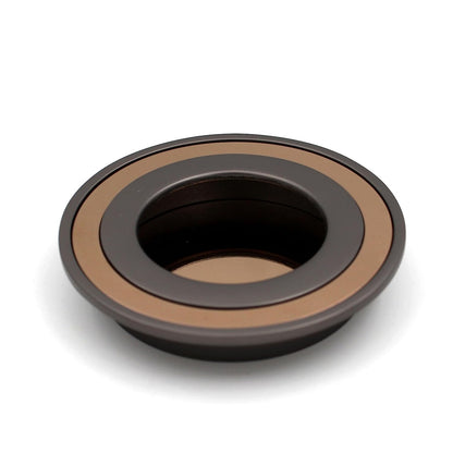 ABVIN Round Grey Rosegold Concealed Sliding Door Handle and Drawer Handles, Door Handle and Concealed Door Pull Handle, Handles for Sliding wardrobes (1 Pcs)