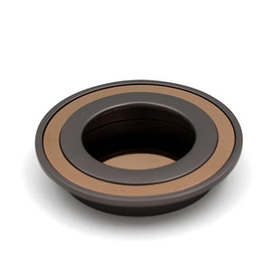 ABVIN Round Grey Rosegold Concealed Sliding Door Handle and Drawer Handles, Door Handle and Concealed Door Pull Handle, Handles for Sliding wardrobes (1 Pcs)