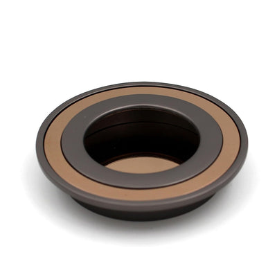 ABVIN Round Grey Rosegold Concealed Sliding Door Handle and Drawer Handles, Door Handle and Concealed Door Pull Handle, Handles for Sliding wardrobes (1 Pcs)