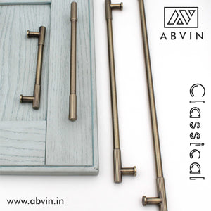 Solid Brass Finish Cabinet Pull Handle – Antique Finish | Modern Bar Handle for Kitchen, Drawer & Wardrobe (1 Pc)