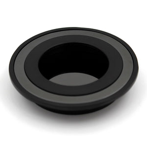 ABVIN Round Black Concealed Sliding Door Handle and Drawer Handles, Door Handle and Concealed Door Pull Handle, Handles for Sliding wardrobes (1 Pcs)