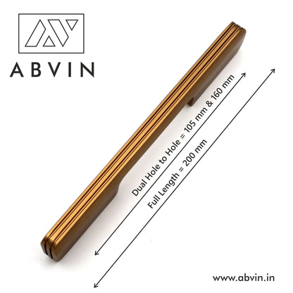 ABVIN Brush Gold Finish Door Handle and Drawer Handles, Door Handle and  Door Pull Handle, Handles for wardrobes (1 Pcs)