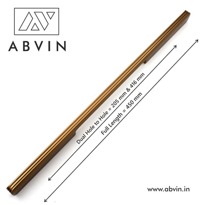 ABVIN Brush Gold Finish Door Handle and Drawer Handles, Door Handle and  Door Pull Handle, Handles for wardrobes (1 Pcs)