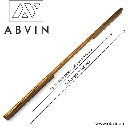 ABVIN Brush Gold Finish Door Handle and Drawer Handles, Door Handle and  Door Pull Handle, Handles for wardrobes (1 Pcs)