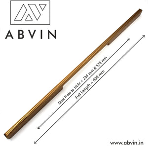 ABVIN Brush Gold Finish Door Handle and Drawer Handles, Door Handle and  Door Pull Handle, Handles for wardrobes (1 Pcs)