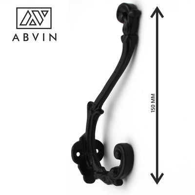 ABVIN Iron Carving Vintage Key Stand Bathroom Cloth Hooks Hanger Door Wall Robe Hooks Rail for Hanging Keys, Clothes, Towel